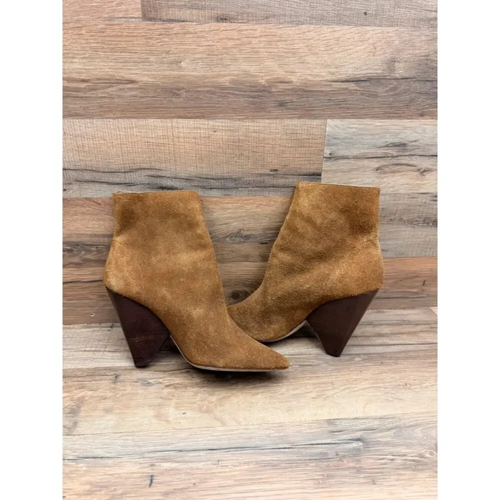 Saint Laurent Niki 85 Ankle Size 6.5-7 EU37 Boots Brown Suede Leather